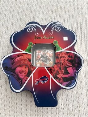 Joseph Allen Red and Blue Floral-Shaped Football Tin